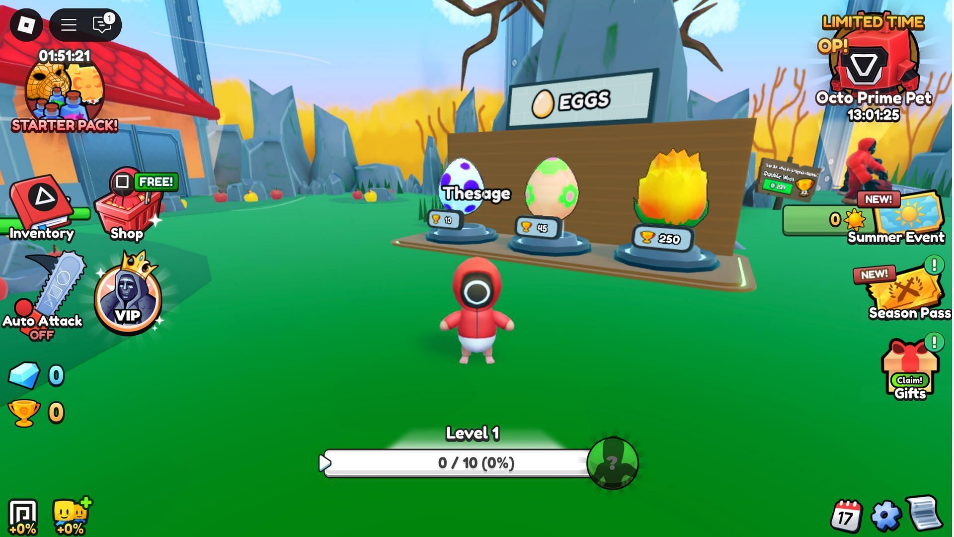 Start eating apples (Image via Roblox)